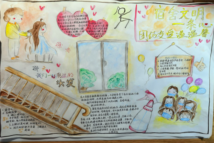 材化学院举办宿舍主题手抄报大赛