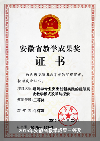 2015年安徽省教学成果三等奖