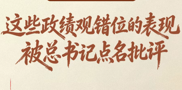 这些政绩观错位的表现，被总书记...