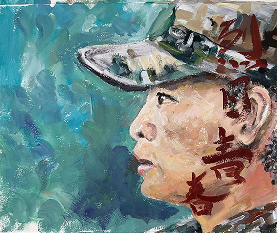 迷彩青春艺术学院举办军训主题绘画比赛