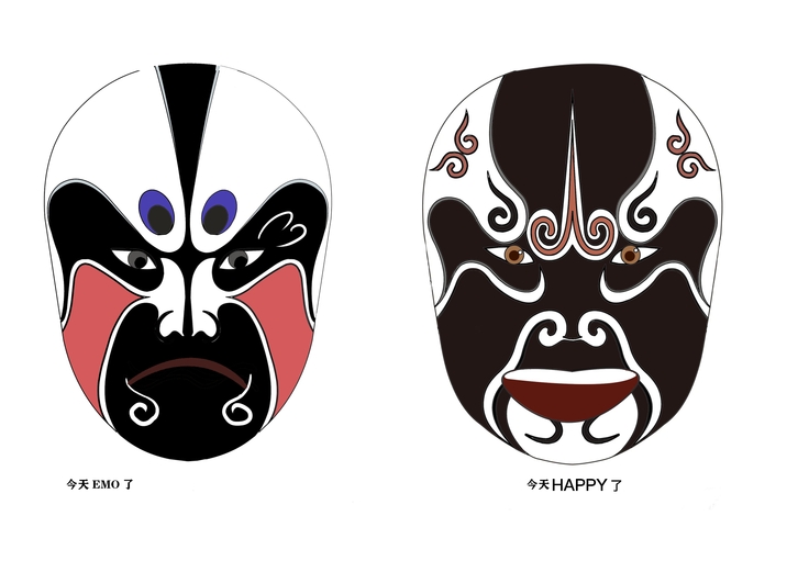 20级视觉传达专业郭思帆将现代"表情包"文化元素与传