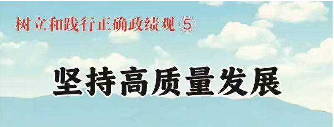 树立和践行正确政绩观⑤坚持高质...