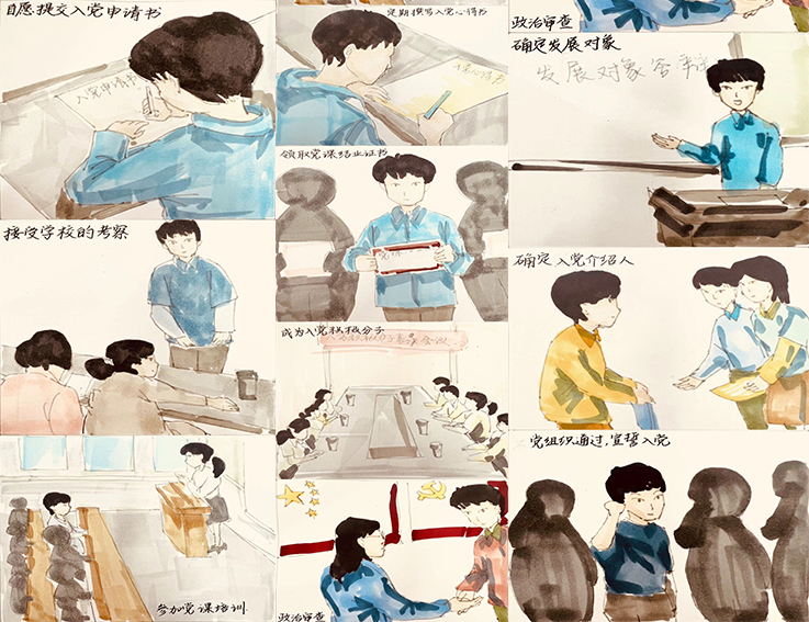 【青春献礼】艺术学院举办“红心向党，共绘美好”大学生入党流程图绘制活动