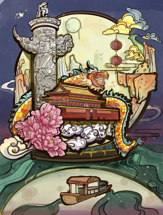 勾勒了祖国百年来的伟大成就,体现了当代青年对中华民族伟大复兴的